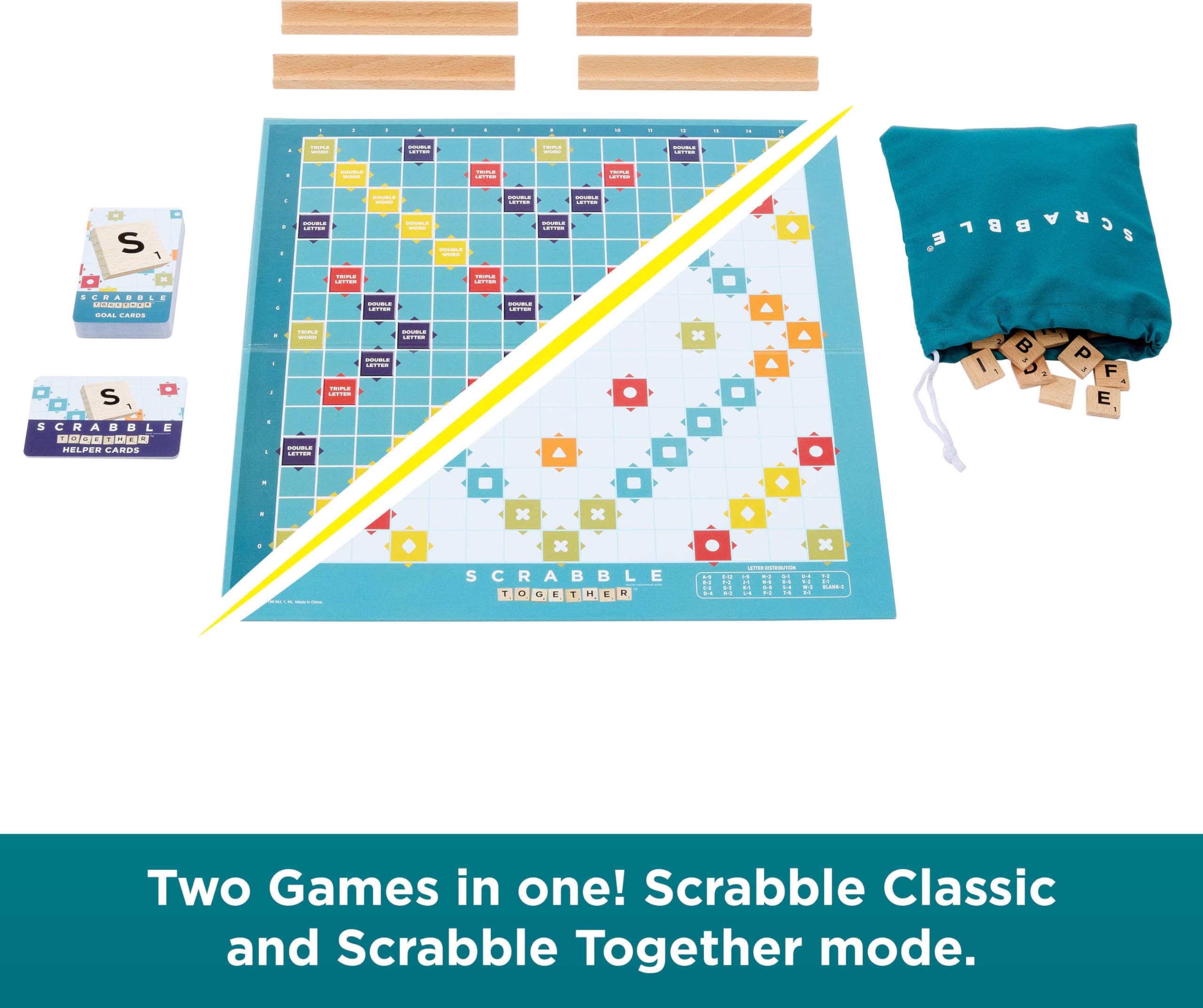 Mattel Games Scrabble Board Game, Classic Family Word Fun